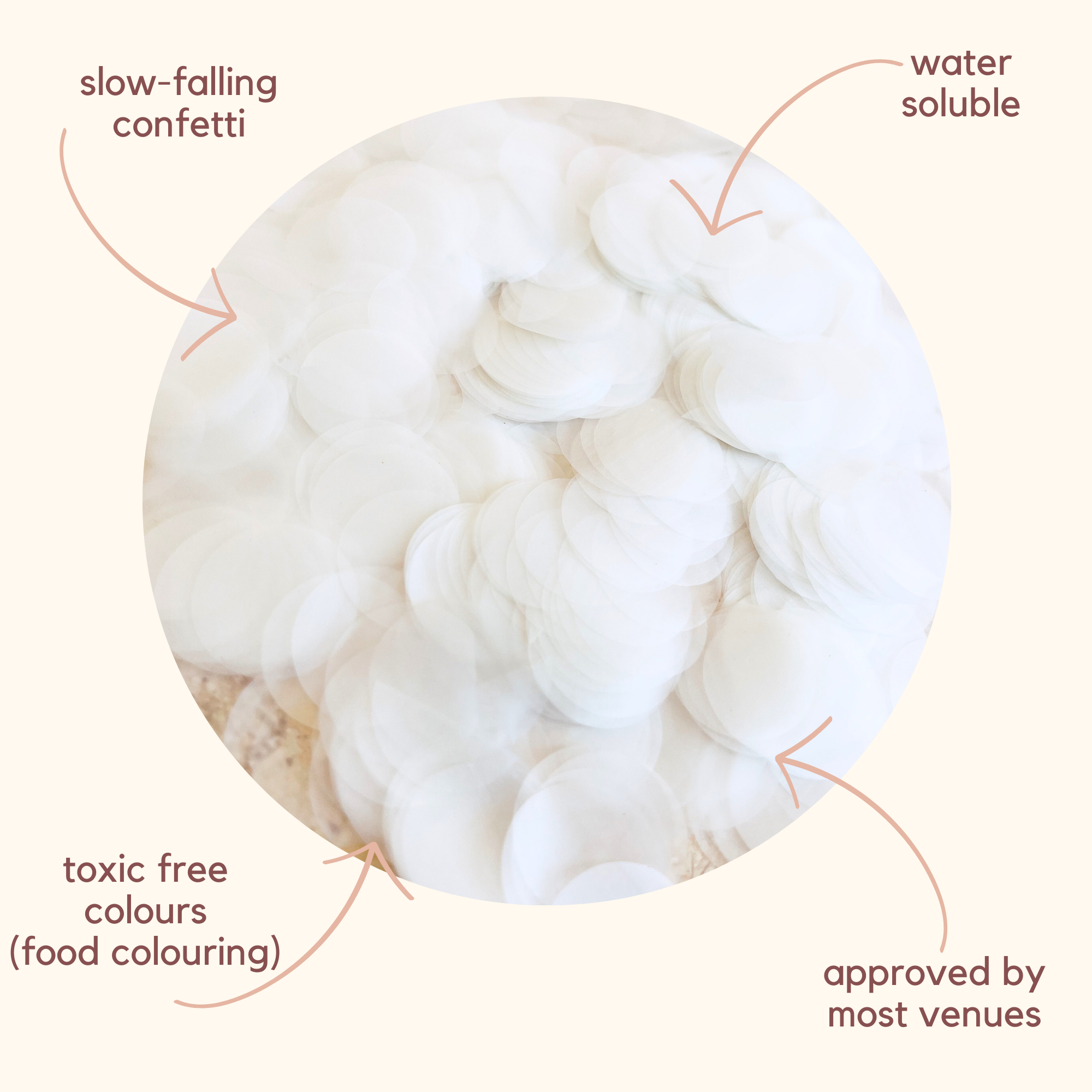 White Rice Paper Confetti