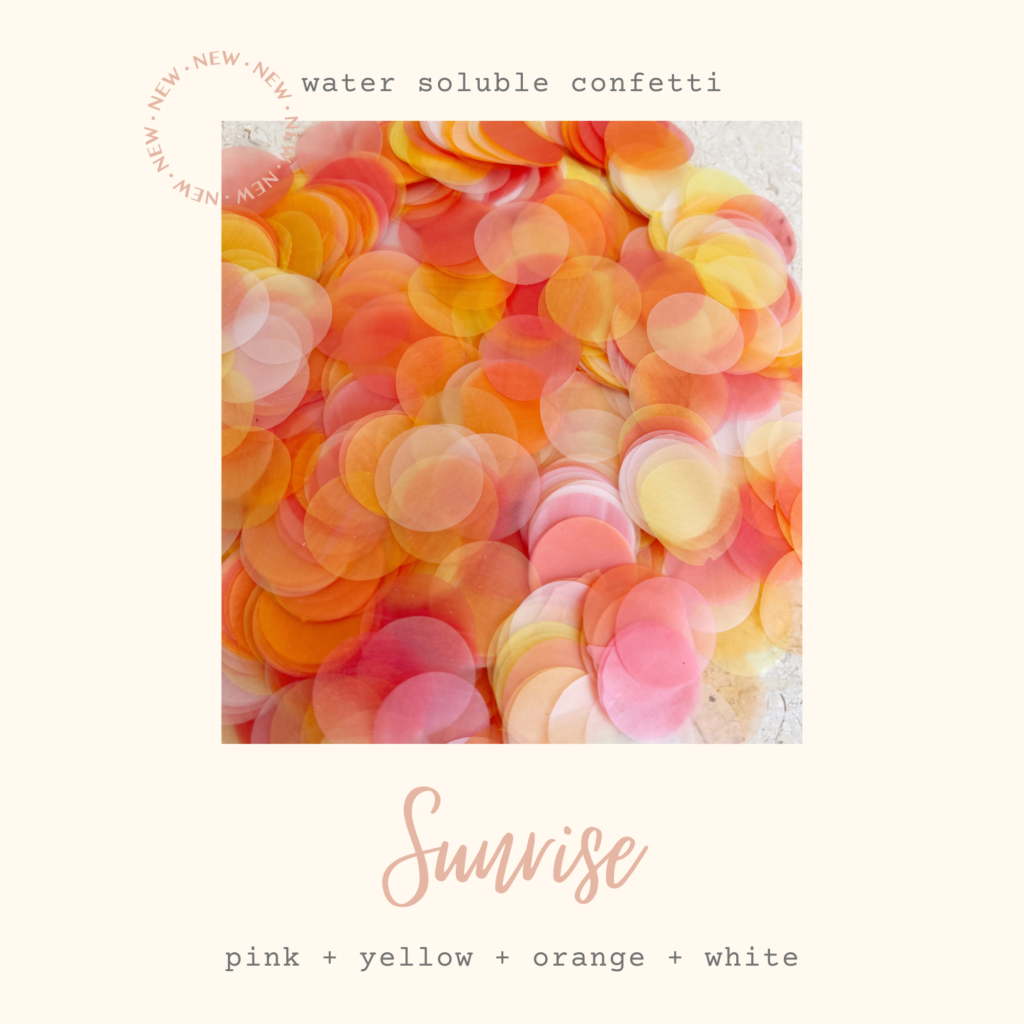 Sunrise Rice Paper Confetti