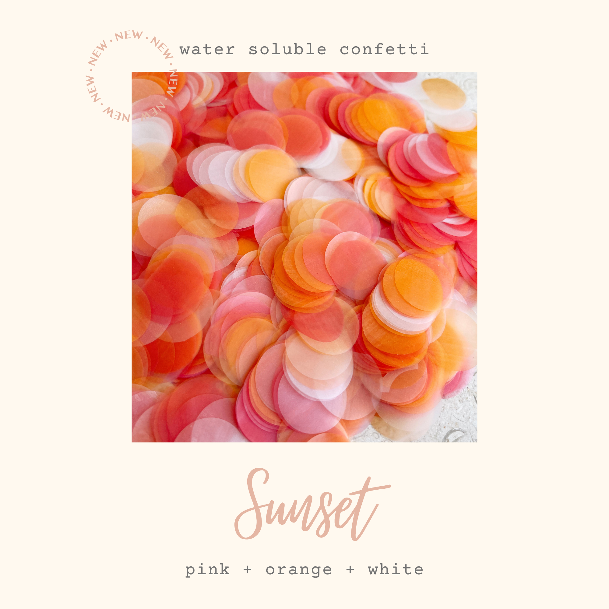 Sunset Rice Paper Confetti