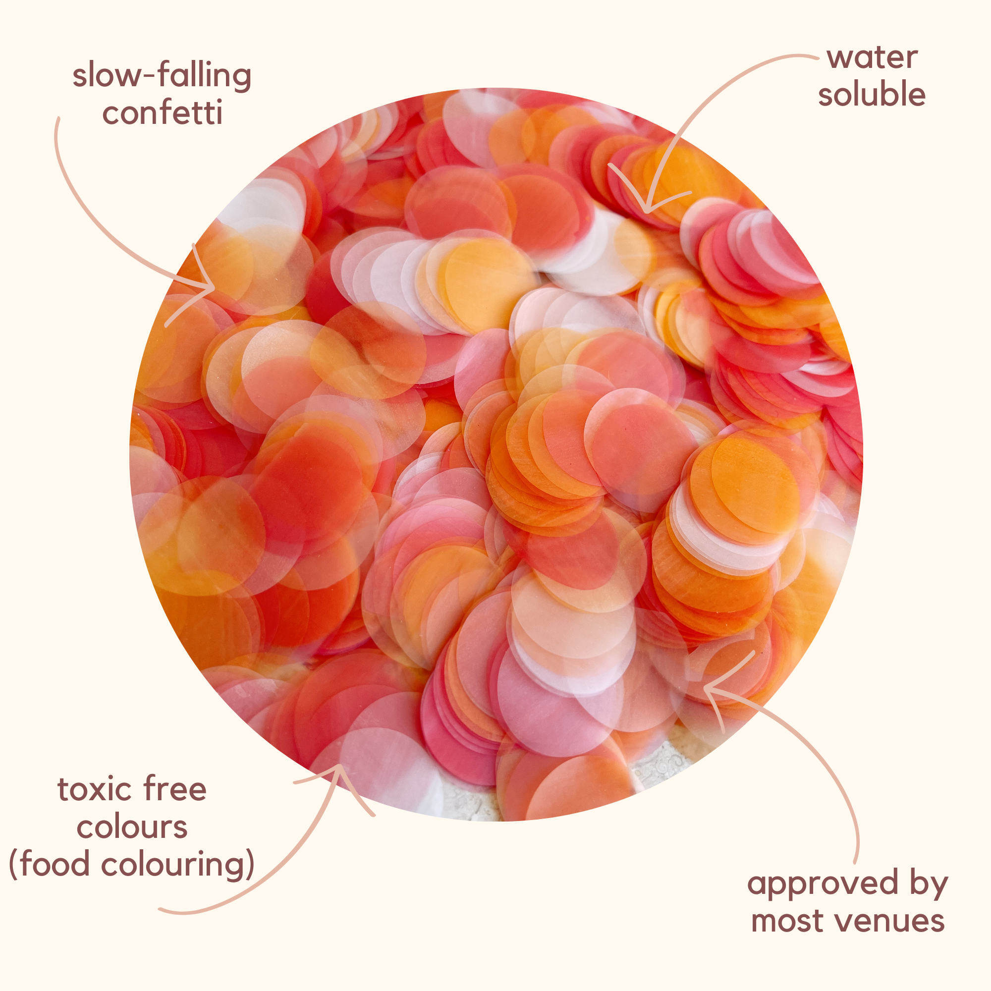 Sunset Rice Paper Confetti