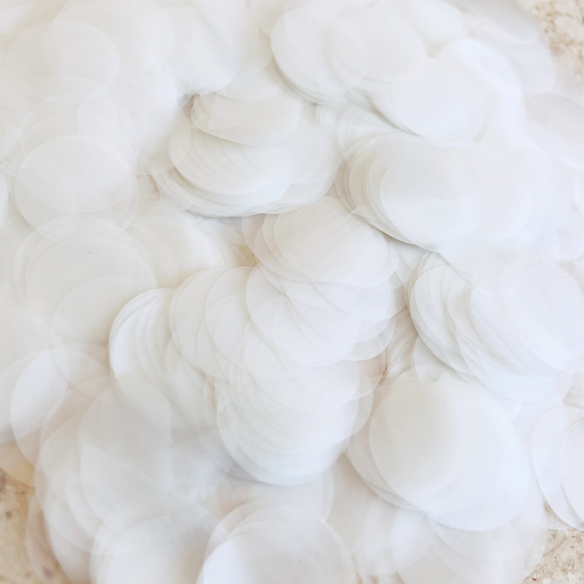 White Rice Paper Confetti