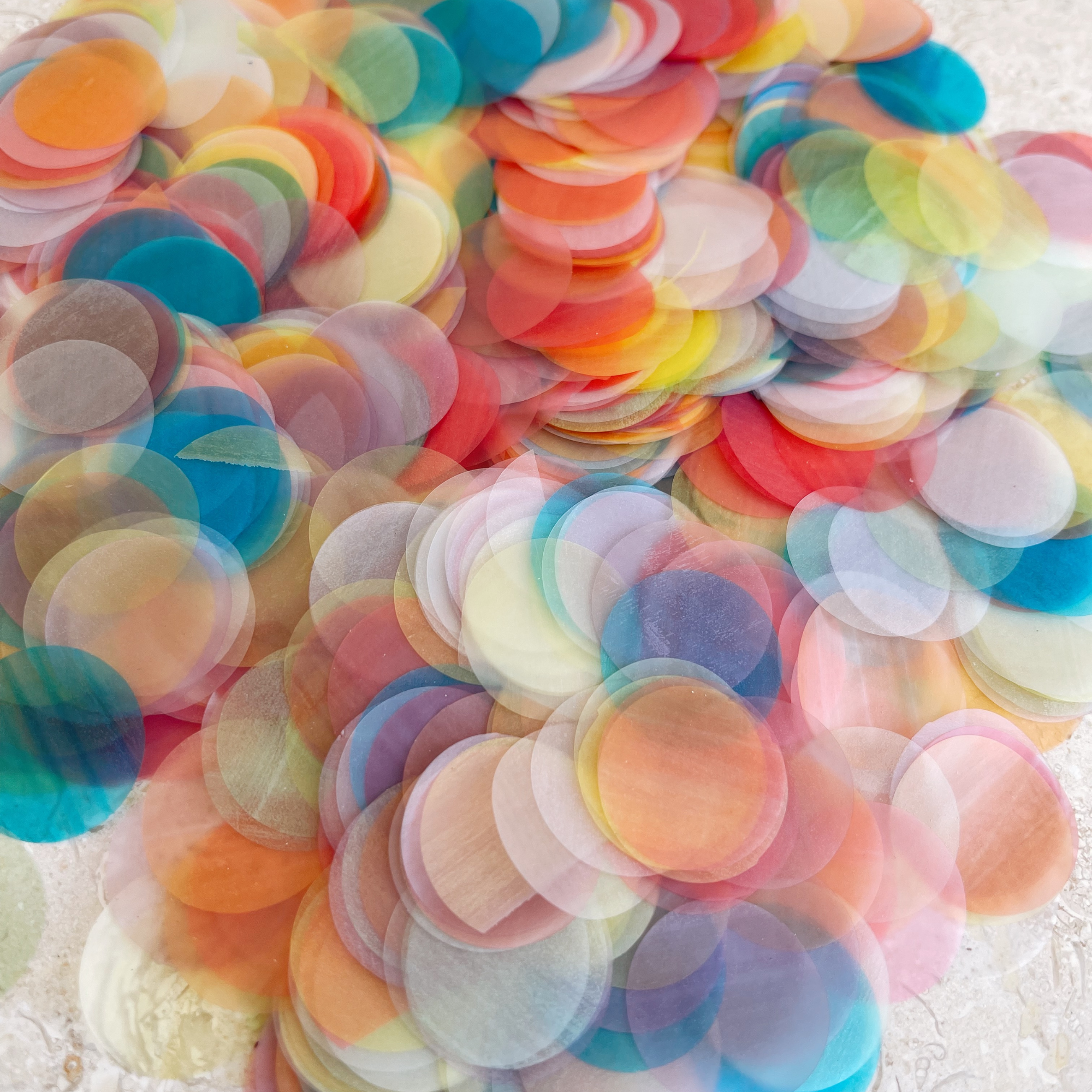 Pastel Rainbow Rice Paper Confetti