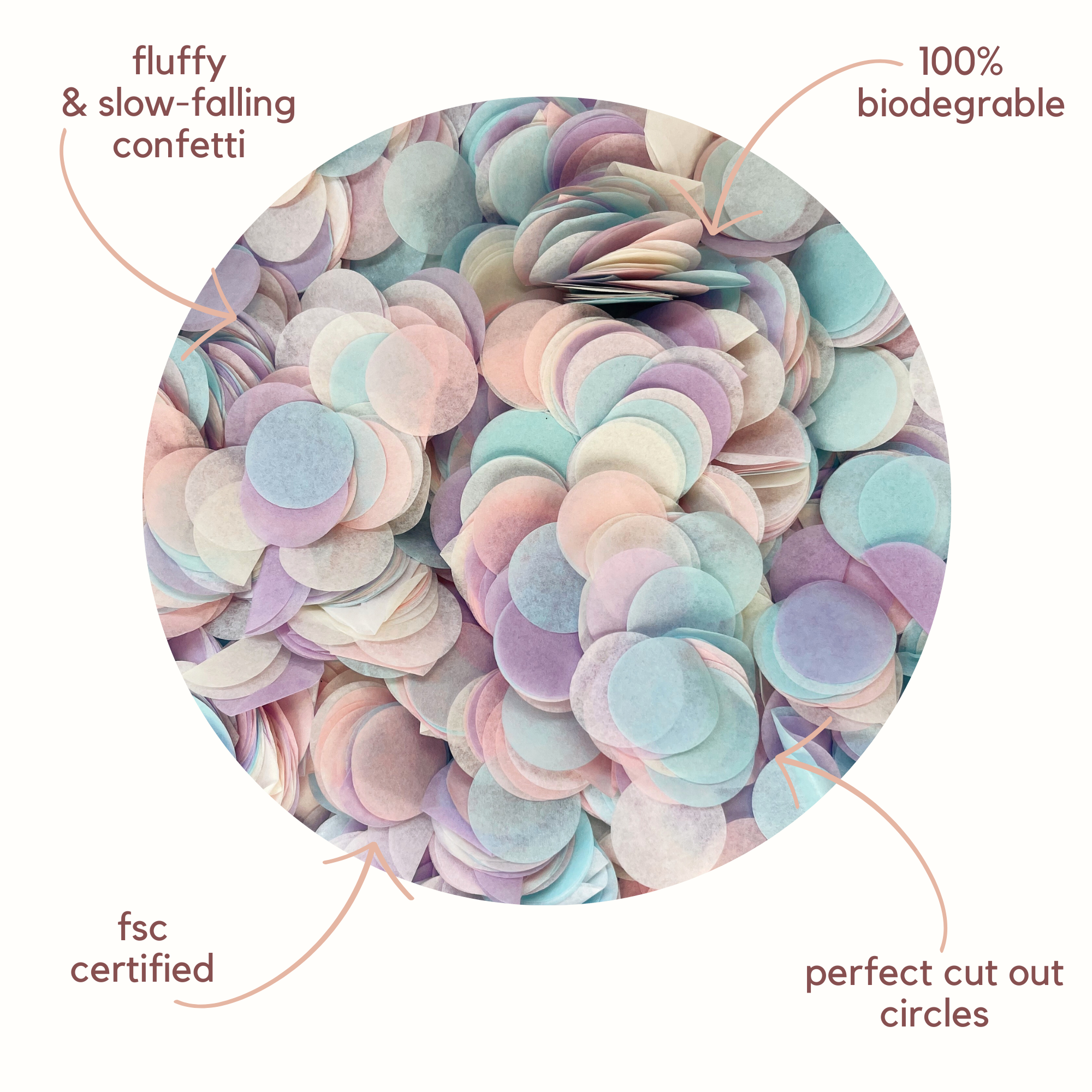 Pastel Rainbow Tissue Paper Confetti