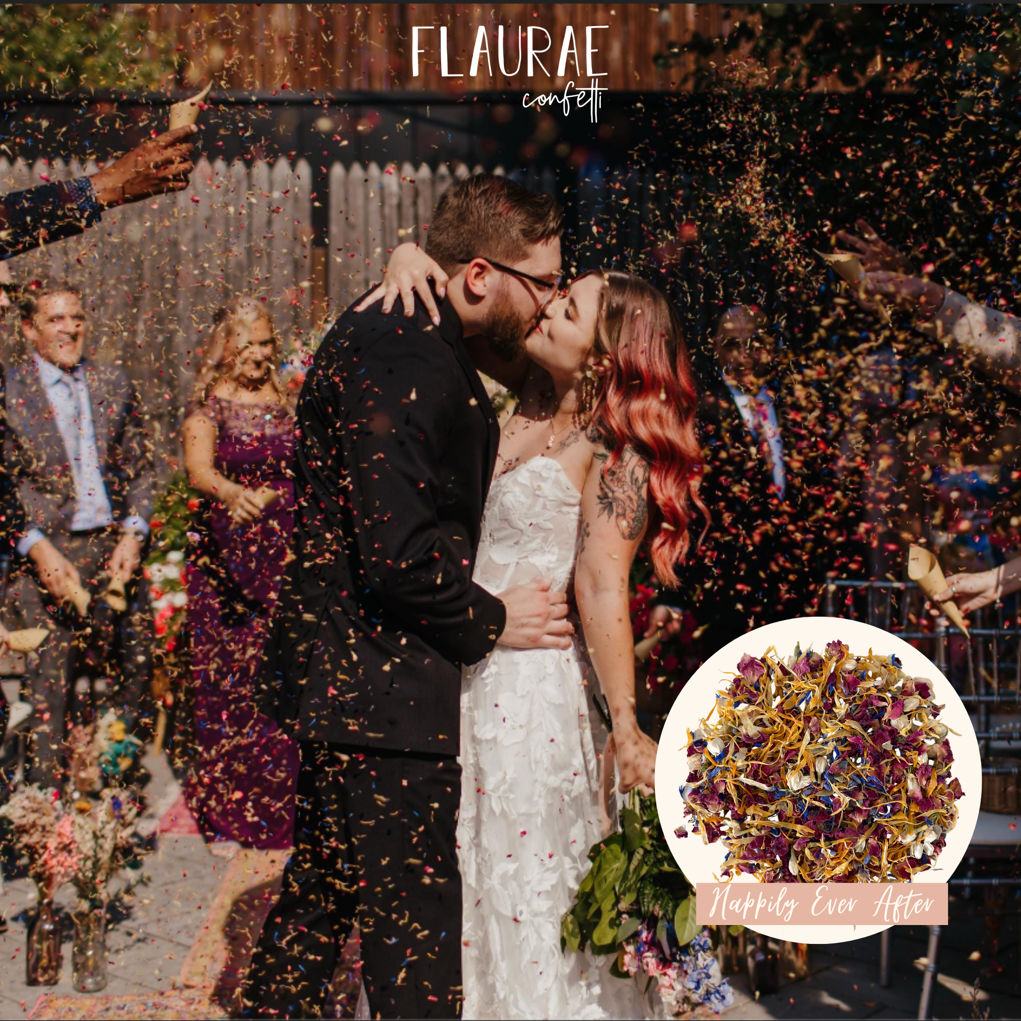 Flower Confetti + Cones | Happily Ever After