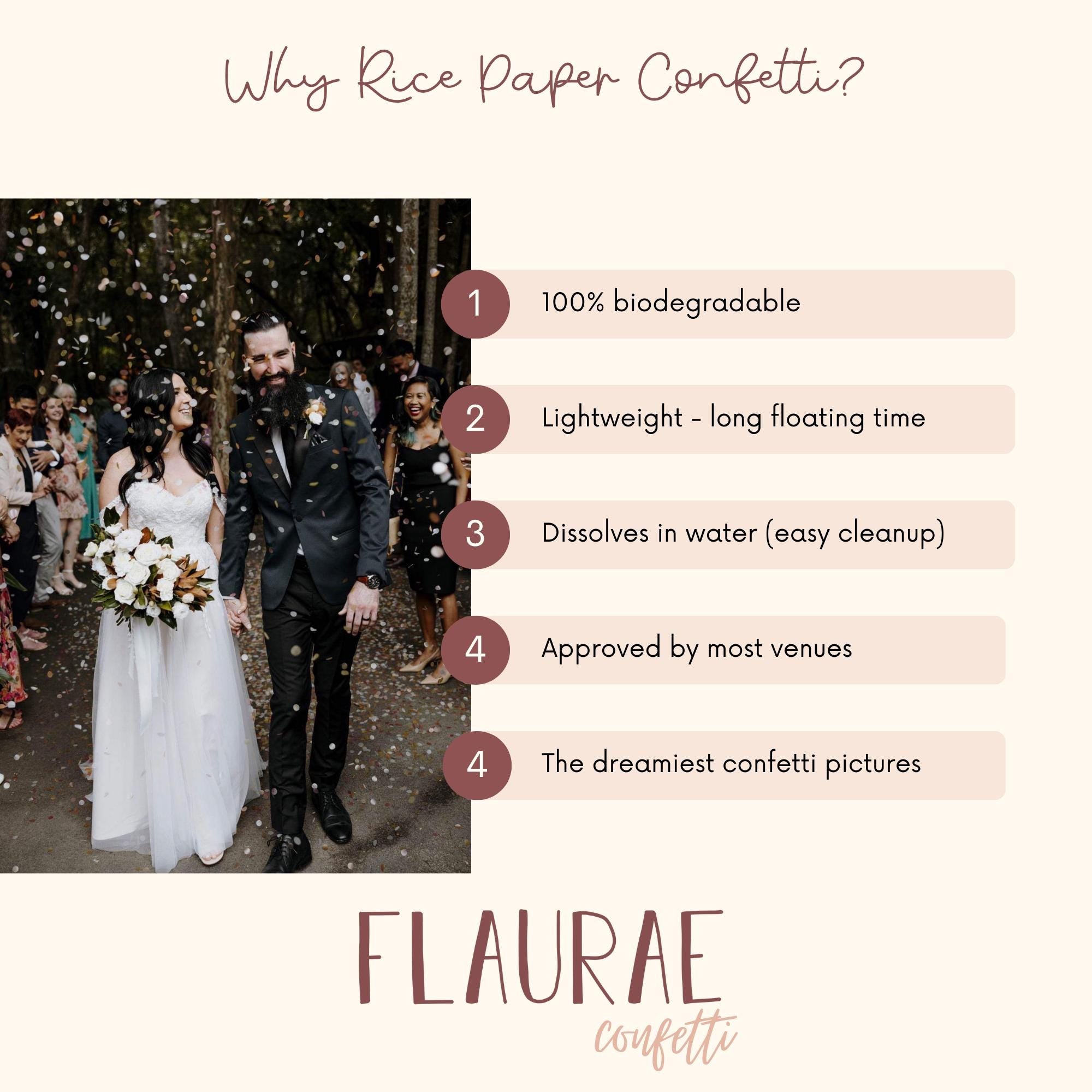 Biodegradable Wedding Confetti: Rice Paper Circle Confetti for Events