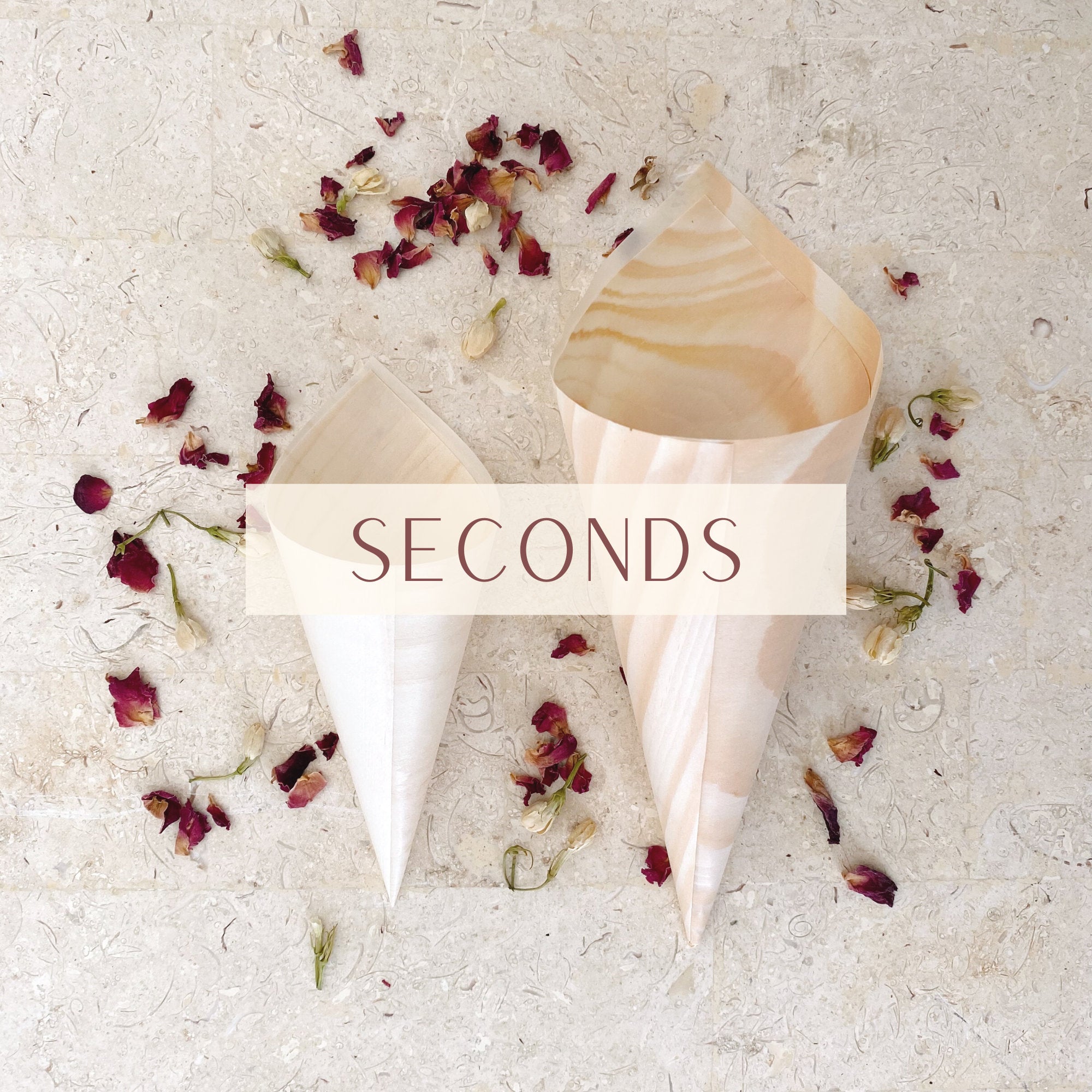 SECONDS - Wedding Confetti Cone | Dried Flower Confetti Cone