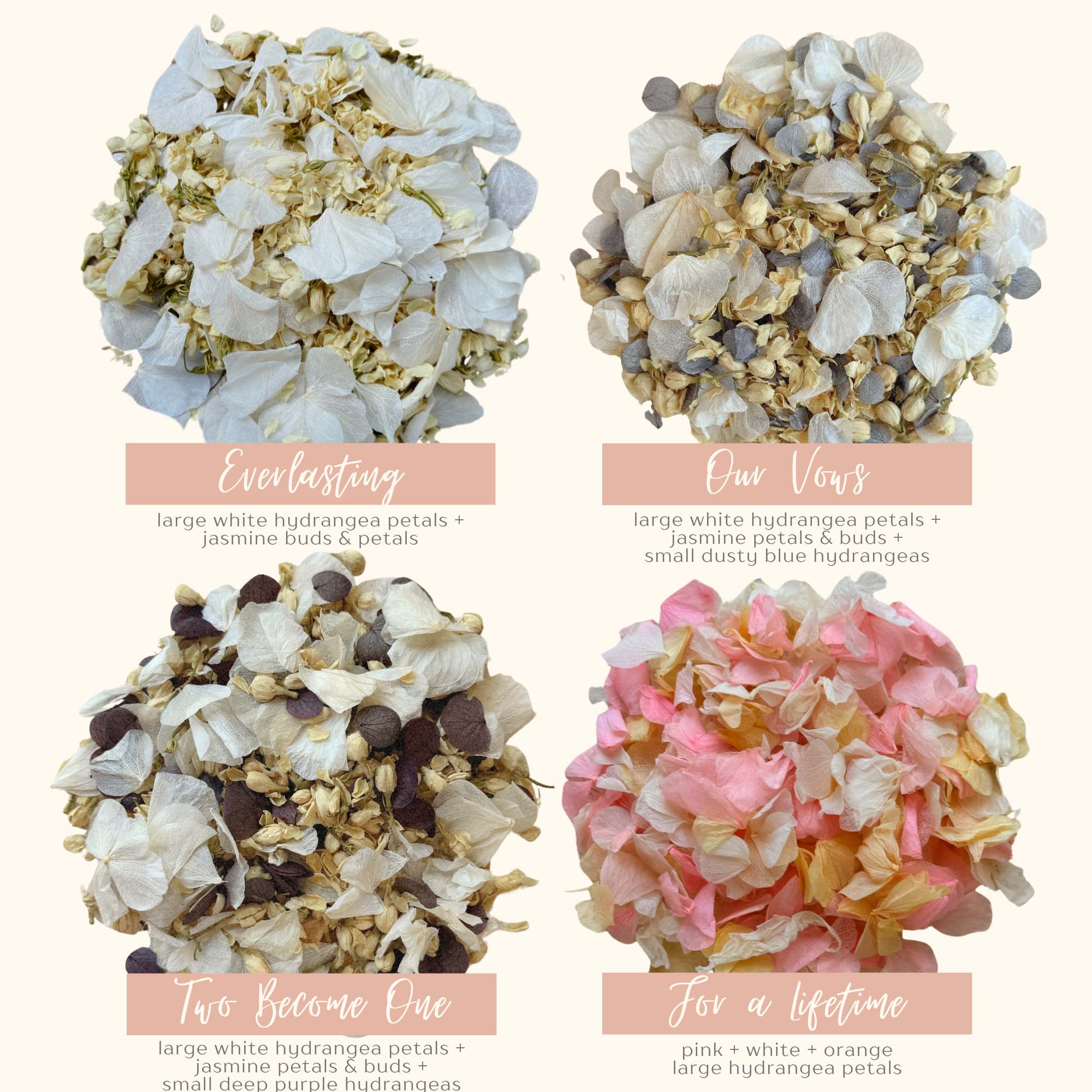1 Litre Wedding Dried Flower Confetti | 24 Confetti Colourways