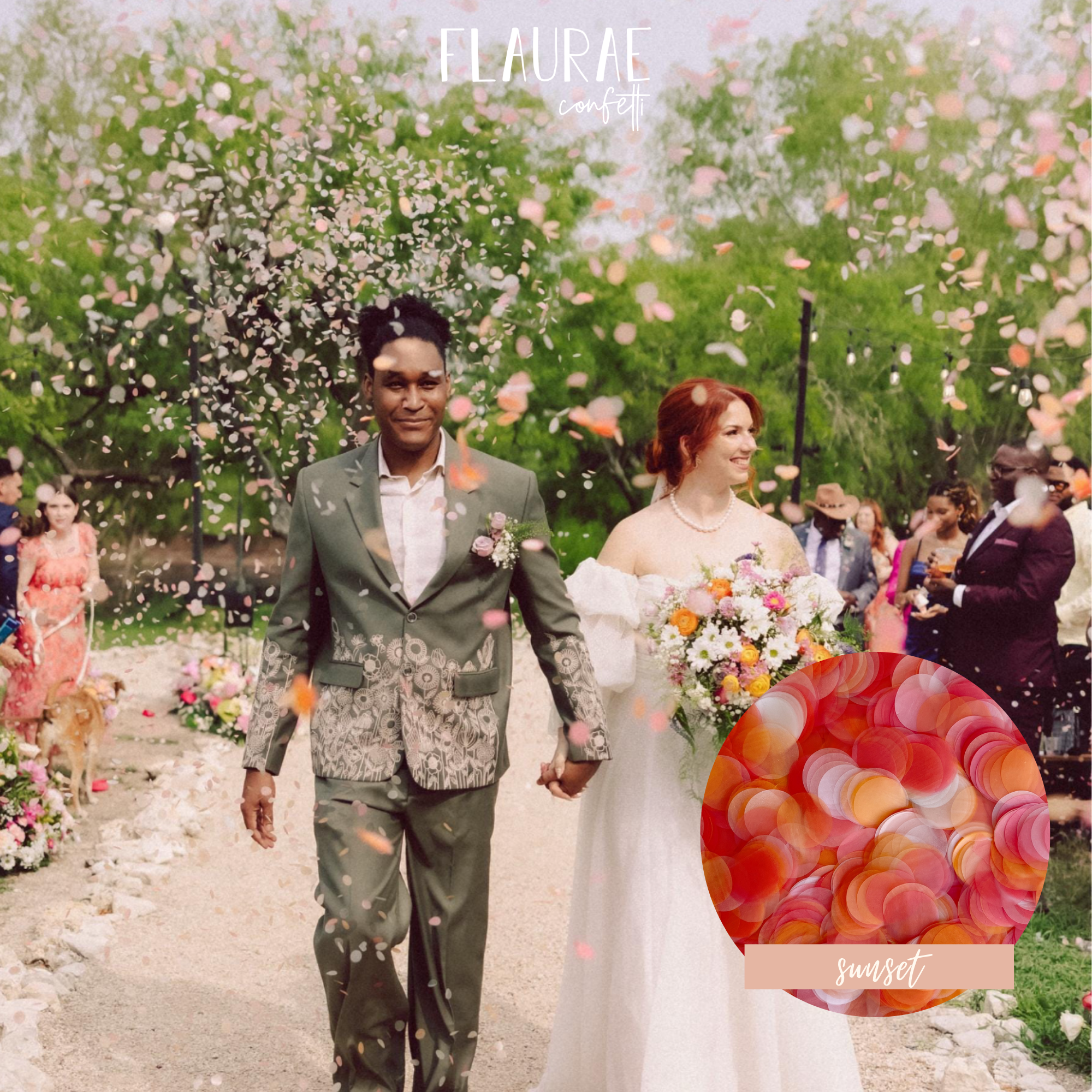 Sunset Rice Paper Confetti